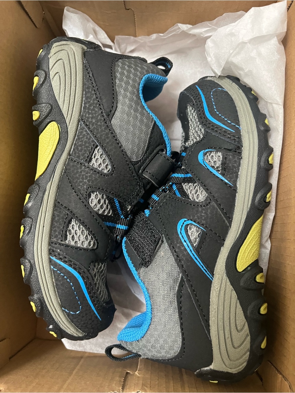 Merrell NEW Kids Black Trail Sneakers Hook-and-Loop Strap 11 chaser shoes kids - Picture 3 of 4
